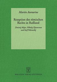Produktbild: Rezeption des r&ouml;mischen Rechts in Ru&szlig;land