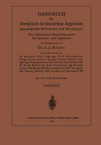 Produktbild: Handbuch der chemisch-technischen Apparate maschinellen Hilfsmittel und Werkstoffe