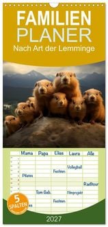 Produktbild: Familienplaner 2027 - Nach Art der Lemminge mit 5 Spalten (Wandkalender, 21 x 45 cm) CALVENDO