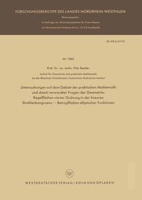 Produktbild: Untersuchungen auf dem Gebiet der praktischen Mathematik und damit verwandter Fragen der Geometrie