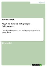 Produktbild: Angst bei Kindern mit geistiger Behinderung