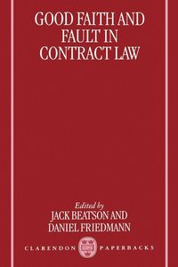 Produktbild: Good Faith and Fault in Contract Law