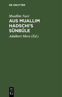 Produktbild: Aus Muallim Hadschi's S&uuml;nb&uuml;le