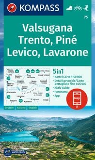 Bild vom Artikel KOMPASS Wanderkarte 75 Valsugana, Trento, Piné, Levico, Lavarone 1:50.000 vom Autor 