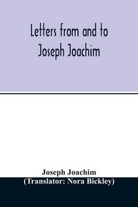 Produktbild: Letters from and to Joseph Joachim