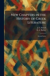 Produktbild: New Chapters in the History of Greek Literature