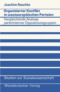 Produktbild: Organisierter Konflikt in westeurop&auml;ischen Parteien