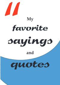 Produktbild: Notebook journal / Diary with numbered pages and table of contents - my favorite sayings and quotes