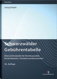 Produktbild: Schwarzw&auml;lder Geb&uuml;hrentabelle