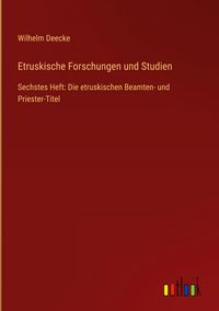 Produktbild: Etruskische Forschungen und Studien