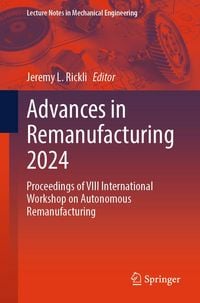 Produktbild: Advances in Remanufacturing 2024