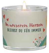 Produktbild: Glaswindlicht zur Trauer - In unseren Herzen
