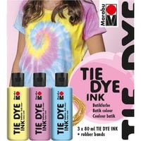 Produktbild: MARABU Batikfarben Tie Dye Ink, Pastel pastellgelb, pastellrosa und pastellblau
