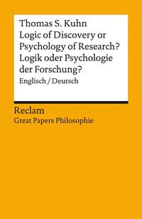 Produktbild: Logic of Discovery or Psychology of Research? / Logik oder Psychologie der Forschung?