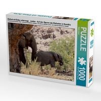 Produktbild: Elefant mit Baby unterwegs. Jumbo - Auf den Spuren der Elefanten in Namibia (Puzzle)