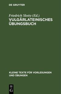 Produktbild: Vulg&auml;rlateinisches &Uuml;bungsbuch