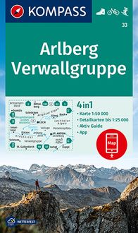 Bild vom Artikel KOMPASS Wanderkarte 33 Arlberg, Verwallgruppe 1:50.000 vom Autor 