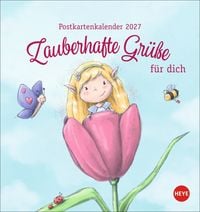 Produktbild: Zauberwesen Postkartenkalender 2027 - Zauberhafte Gr&uuml;&szlig;e f&uuml;r dich