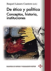 Produktbild: De &eacute;tica y pol&iacute;tica : conceptos, historia, instituciones