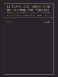 Produktbild: Beitr&auml;ge zur Geschichte der Technik und Industrie