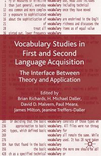 Produktbild: Vocabulary Studies in First and Second Language Acquisition