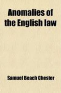 Produktbild: Anomalies of the English Law