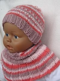Produktbild: Strickanleitung Babyponcho und Babym&uuml;tze in 2 Gr&ouml;&szlig;en