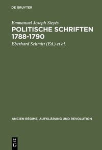 Produktbild: Politische Schriften 1788&ndash;1790