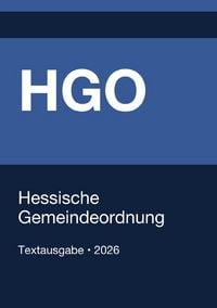 Produktbild: HGO - Hessische Gemeindeordnung 2026