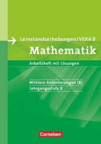 Produktbild: Vorbereitungsmaterialien f&uuml;r VERA - Vergleichsarbeiten/ Lernstandserhebungen - Mathematik - 8. Schuljahr: Mittlere Anforderungen