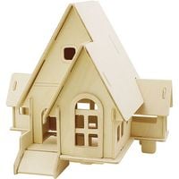 Produktbild: Creativ Company 3D-Figuren zum Zusammensetzen, Haus mit Garage, und Auffahrt, Gr&ouml;&szlig;e 22,5x17,5x20,5, 1 Stk