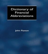 Produktbild: Dictionary of Financial Abbreviations