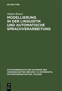 Produktbild: Modellierung in der Linguistik und automatische Sprachverarbeitung