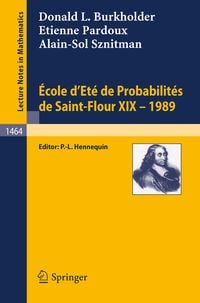 Produktbild: Ecole d'Ete de Probabilites de Saint-Flour XIX - 1989