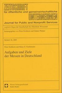 Produktbild: Aufgaben und Ziele der Messen in Deutschland