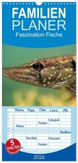Produktbild: Familienplaner 2026 - Faszination Fische mit 5 Spalten (Wandkalender, 21 x 45 cm) CALVENDO