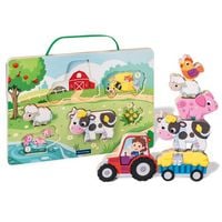Produktbild Play+ Magnetisches Holz-Zähl-Puzzle: Bauernhof - ab 12 Monate