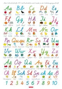 Mein Schreibschrift-ABC mit Buchstaben und Lauten in der  Schulausgangsschrift (SAS), L 70 x 100 cm