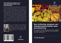 Produktbild: Een kritische analyse van staatstransformatie door privatisering