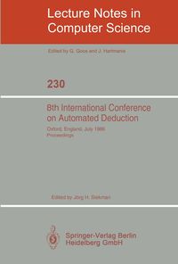 Produktbild: 8th International Conference on Automated Deduction