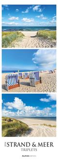 Bild vom Artikel Strand & Meer Triplets 2024 - Streifenkalender XXL 25x69 cm - Bildkalender im Hochformat - Wandkalender - Wandplaner - Strandkalender - Deutsche Küst vom Autor 