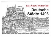 Produktbild: Schedelsche Weltchronik Deutsche St&auml;dte 1493 (Wandkalender 2026 DIN A3 quer), CALVENDO Monatskalender