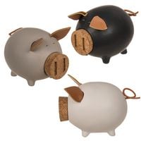 Produktbild: Sparschwein mit Korkenschnauze und braunen Ohren