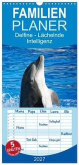 Produktbild: Familienplaner 2027 - Delfine - L&auml;chelnde Intelligenz mit 5 Spalten (Wandkalender, 21 x 45 cm) CALVENDO