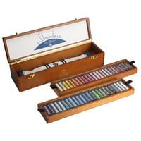 Produktbild: Schmincke Pastell Malkasten Holzkoffer, 48 Pastellstifte Retro