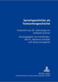 Produktbild: Sprachgeschichte als Textsortengeschichte
