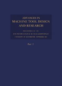 Produktbild: Advances in Machine Tool Design and Research 1967
