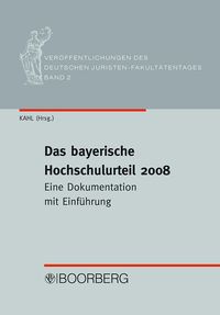 Produktbild: Das bayerische Hochschulurteil 2008