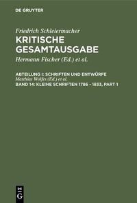 Produktbild: Kleine Schriften 1786 - 1833