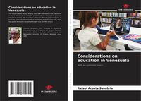 Produktbild: Considerations on education in Venezuela
